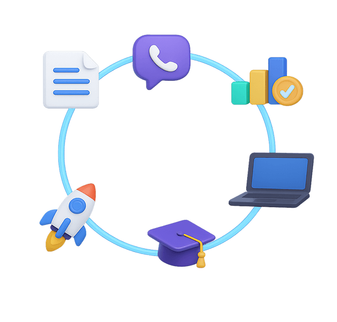 Illustration du processus de création de site web